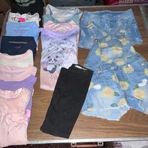 Bundle of 13 pc Little Girls size 6/6X - Tops, Bottoms, nightgowns